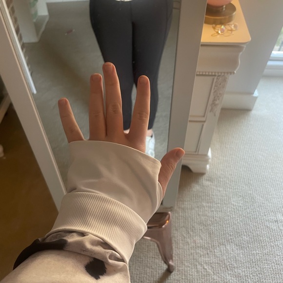 Women Lululemon Noir Jacket II Ghost Weave White black/White size 6 - Picture 7 of 10